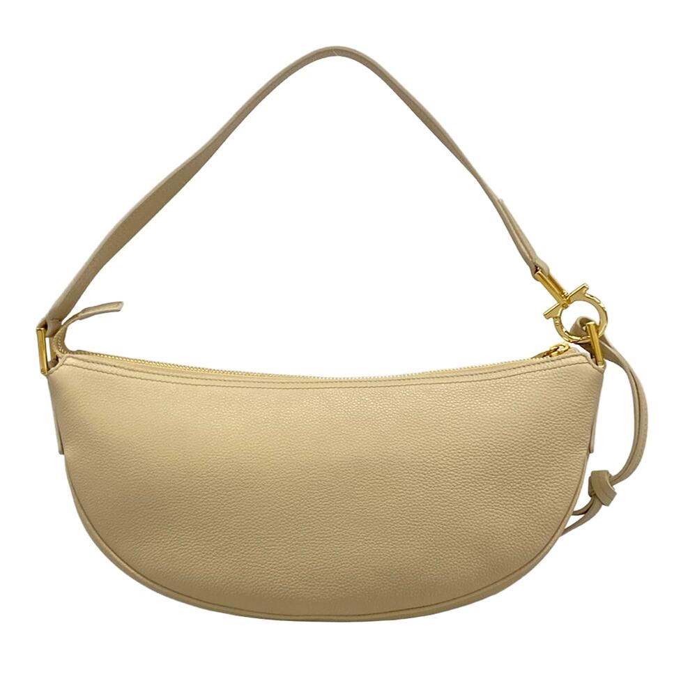 Salvatore Ferragamo Hobo Bag (S) Shoulder Bag 219873 Stone (light beige) - Picture 3 of 15